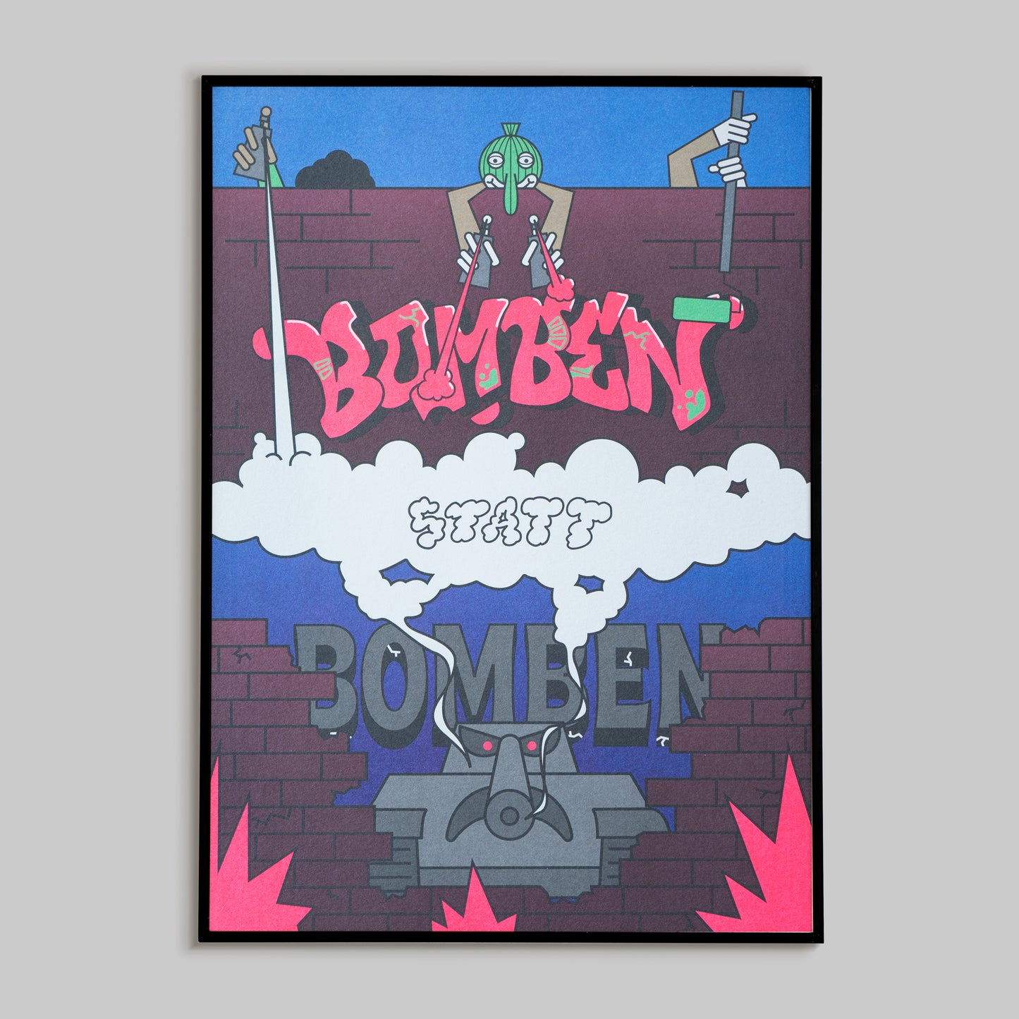 „Bomben statt Bomben“ – A4 Offsetdruck