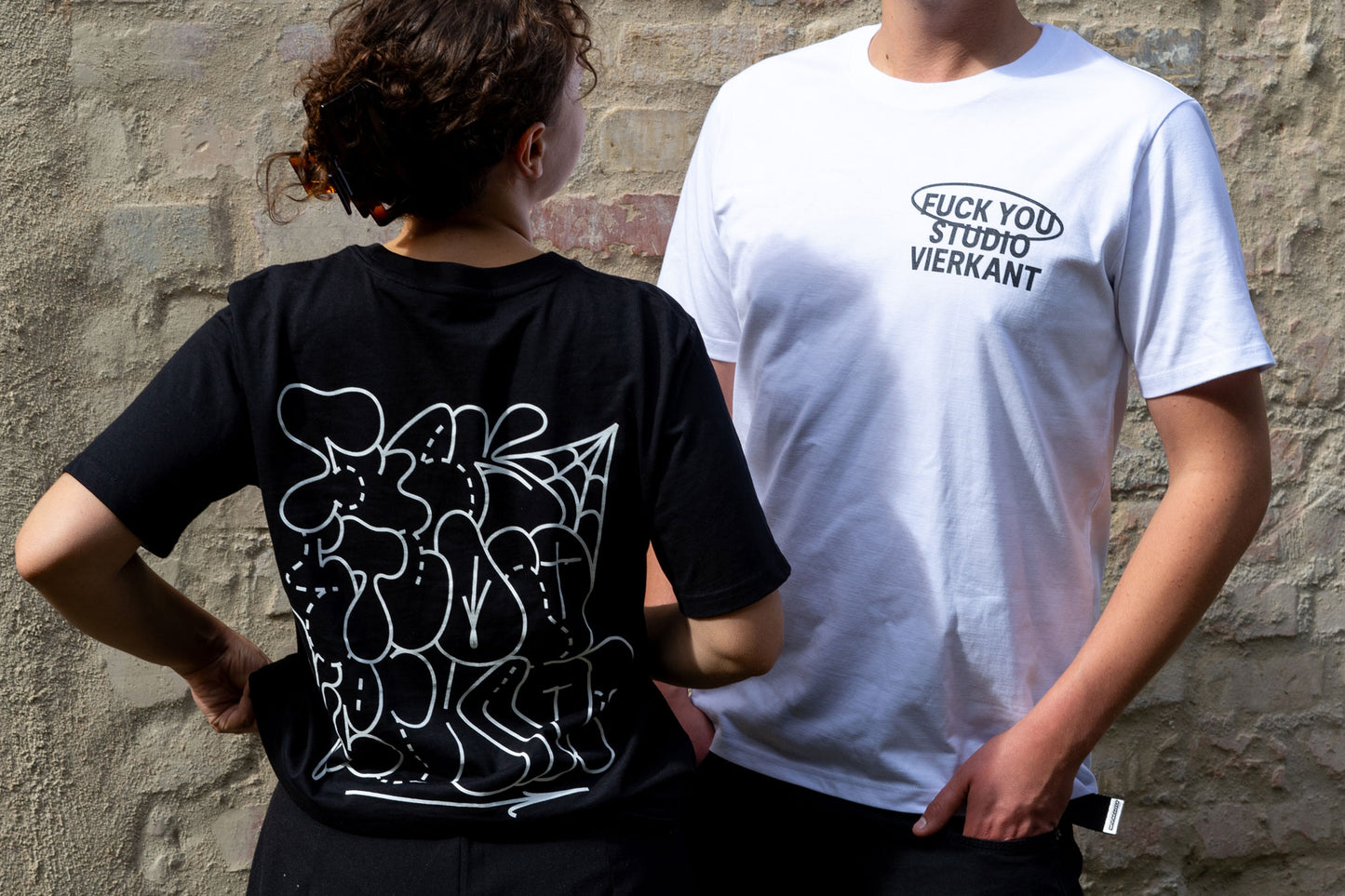"Fuck You Studio Vierkant"-T-Shirt Schwarz