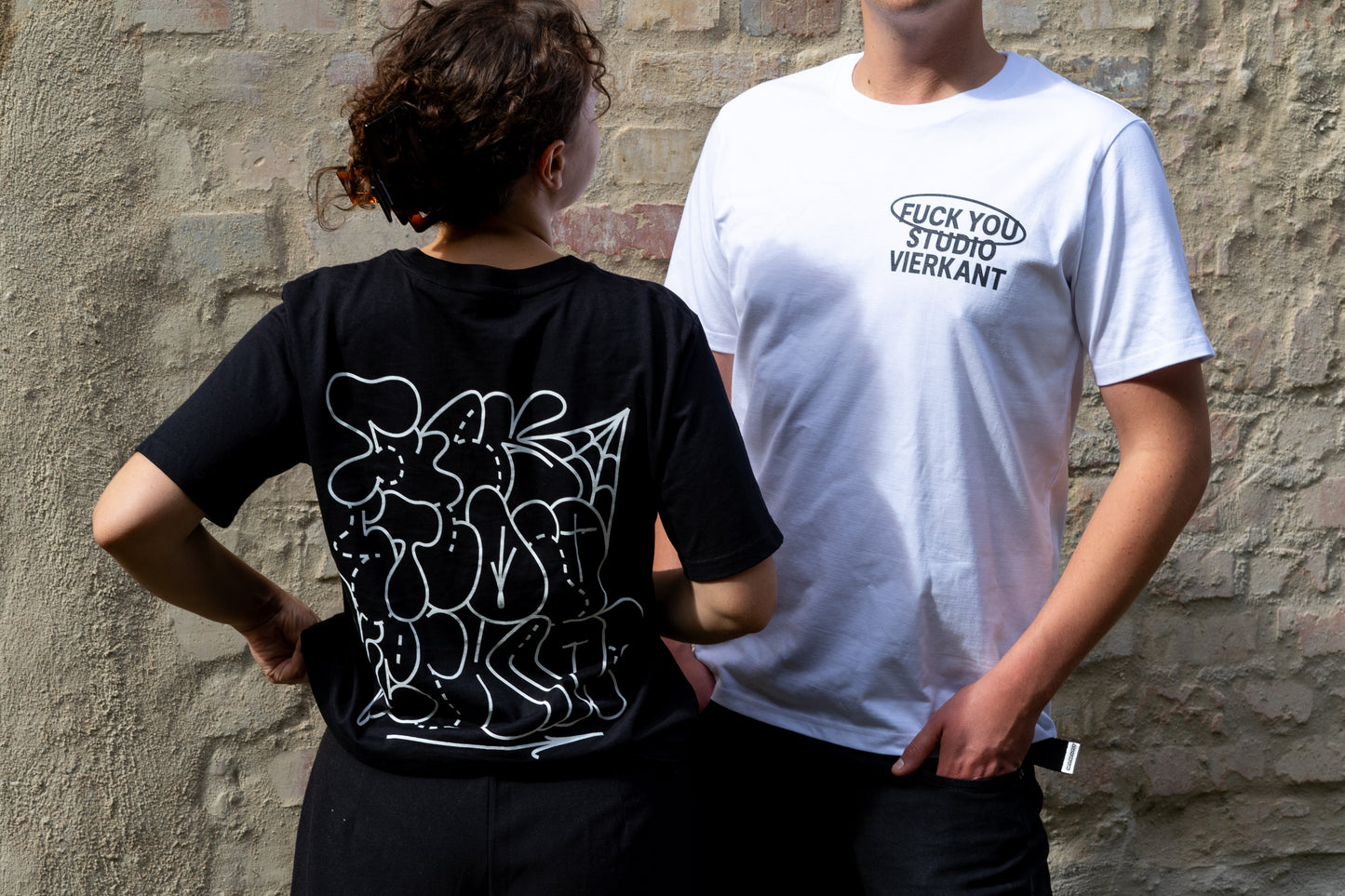 "Fuck You Studio Vierkant"-T-Shirt Weiss